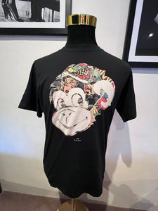 Paul Smith PS 100% Cotton Monkey Logo Print Tee Size XL Regular Fit