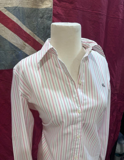 Ralph Lauren Women’s 100% Cotton Striped Button Up Shirt BNWT  Size Medium