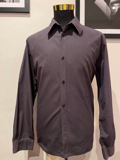 Stone Island 100% Cotton Deep Purple Vintage Shirt Size XL Made in Italy
