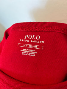 Polo Ralph Lauren 100% Cotton Deep Red Crew Neck Sweater Size Large