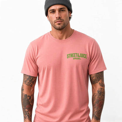 Street & Juice ‘Support Your Local DJ’ 100% Heavyweight Pink Cotton Graphic Tee