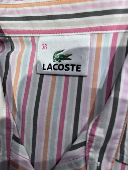 Lacoste Women’s 100% Cotton Short Sleeve Shirt Size 38 Small Slim Fit