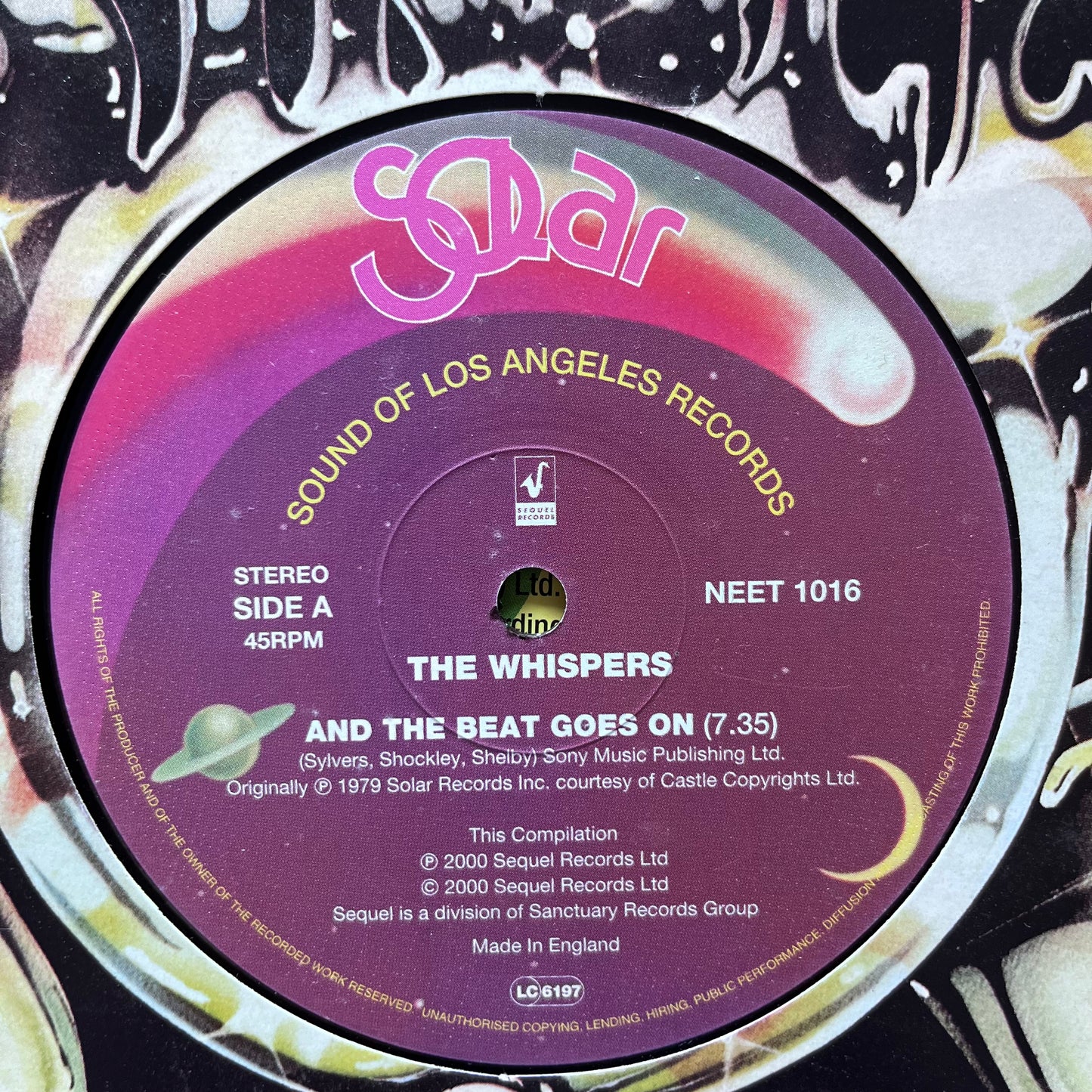 The Whispers “And The Beat Goes On” / “It’s A Love Thing” 2 Track 12inch Vinyl Record