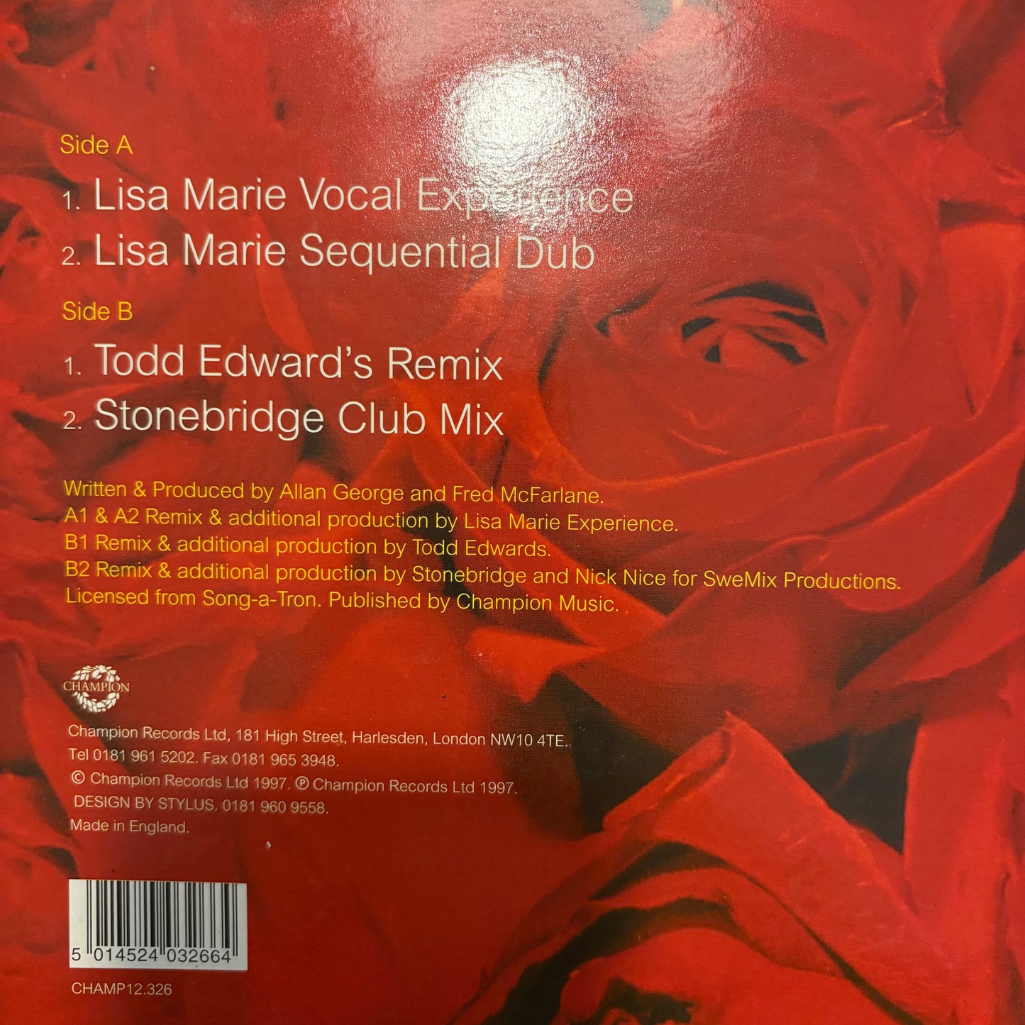 Robin S “Show Me Love” 4 Version 12inch Vinyl Record Inc Todd Edward’s Mix