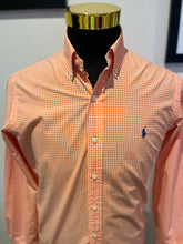 Load image into Gallery viewer, Ralph Lauren 100% Cotton Custom Fit Orange Check Shirt Size M