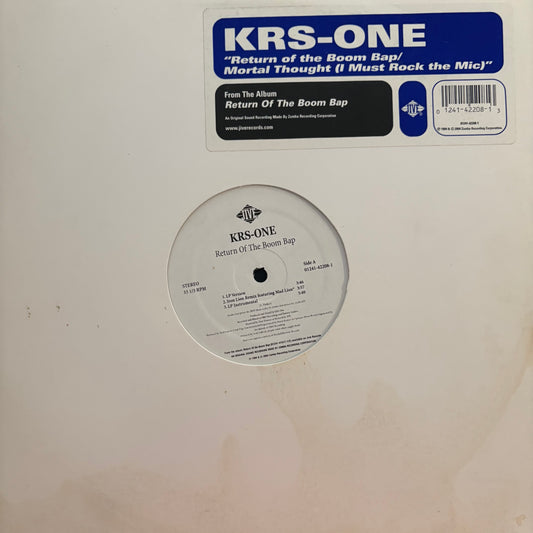 KRS ONE “Return Of The Boom Bap” 6 Version 12inch vinyl record