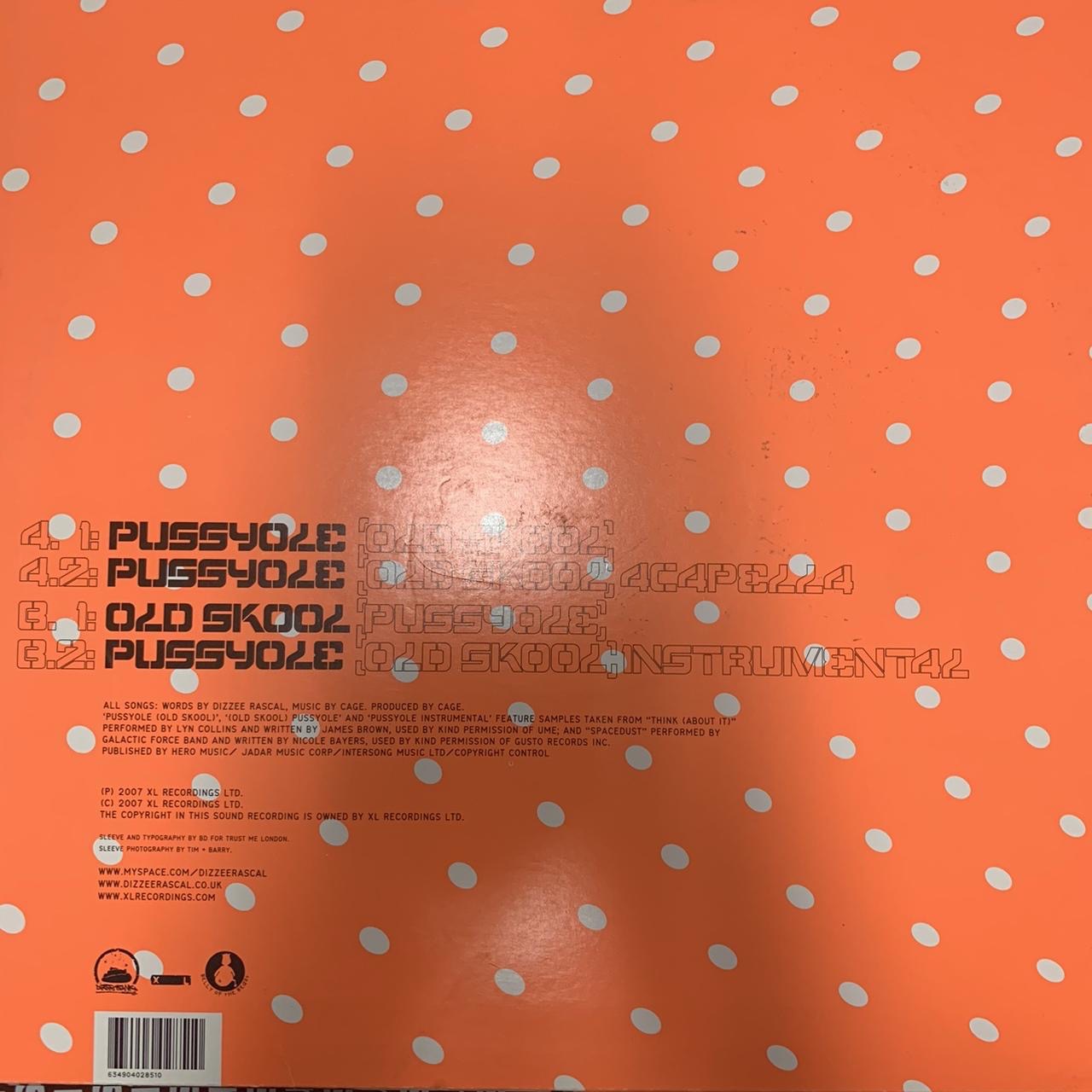Dizzee Rascal “Pussyole” 4 Track 12inch Vinyl Single