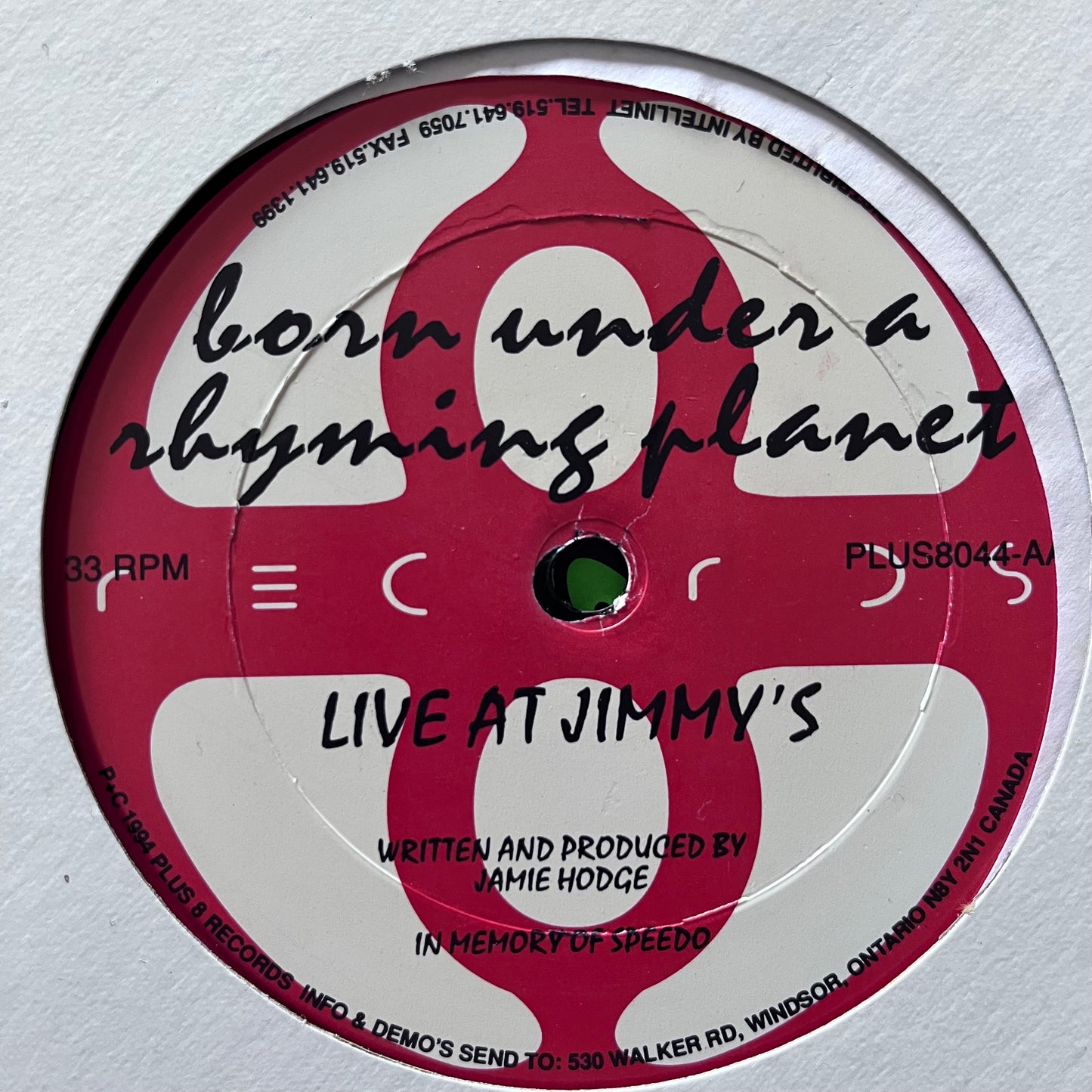 Octaves/Tremelos “Spike” 2 Track 12inch Vinyl Record Plus 8 Records AA Born Under a Rhyming Planet “Live At Jimmy’s”
