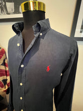 Load image into Gallery viewer, Ralph Lauren 100% Linen Navy Blue Shirt Size Large