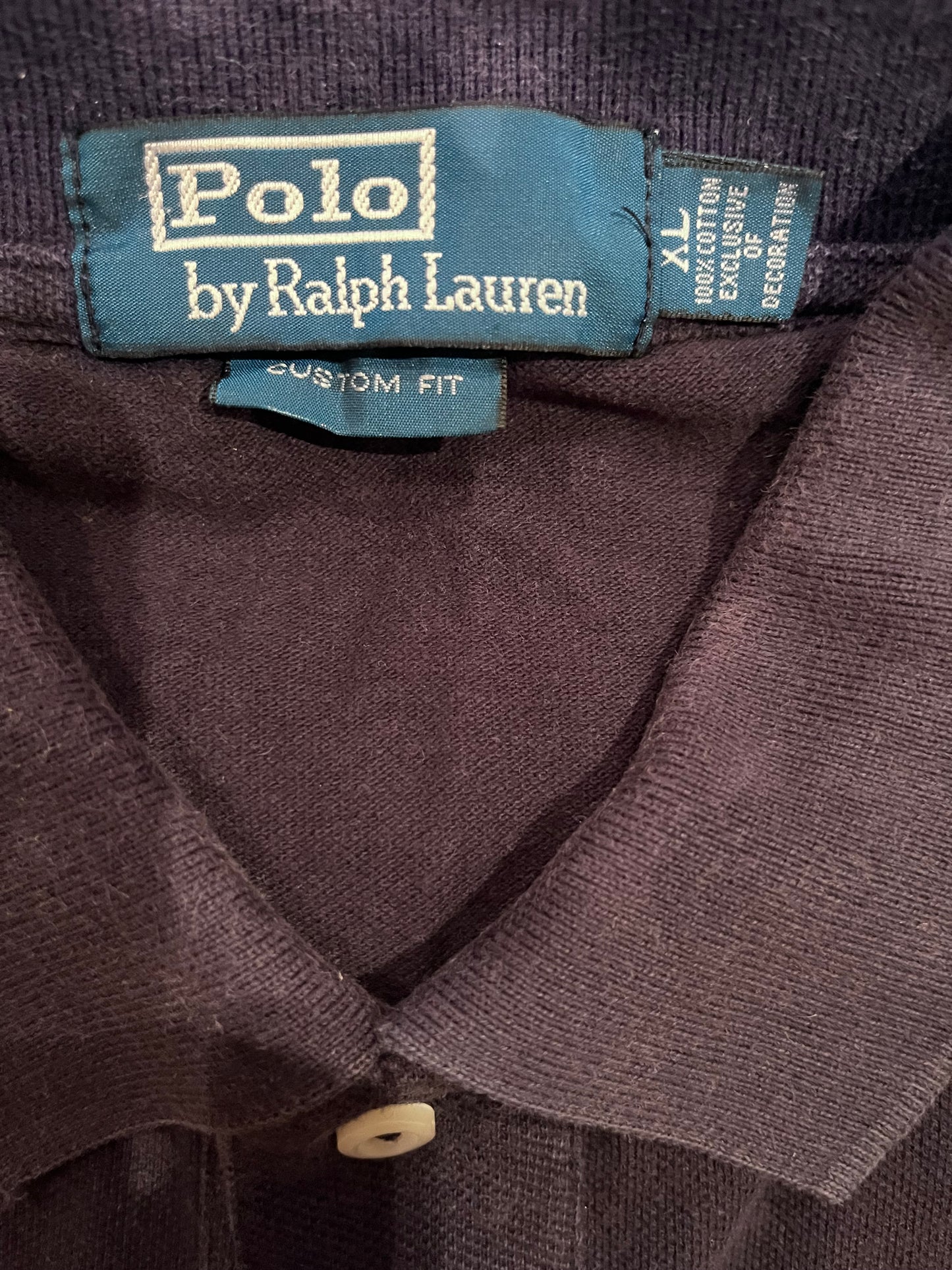 Polo Ralph Lauren 100% Cotton Blue Polo Shirt Size XL