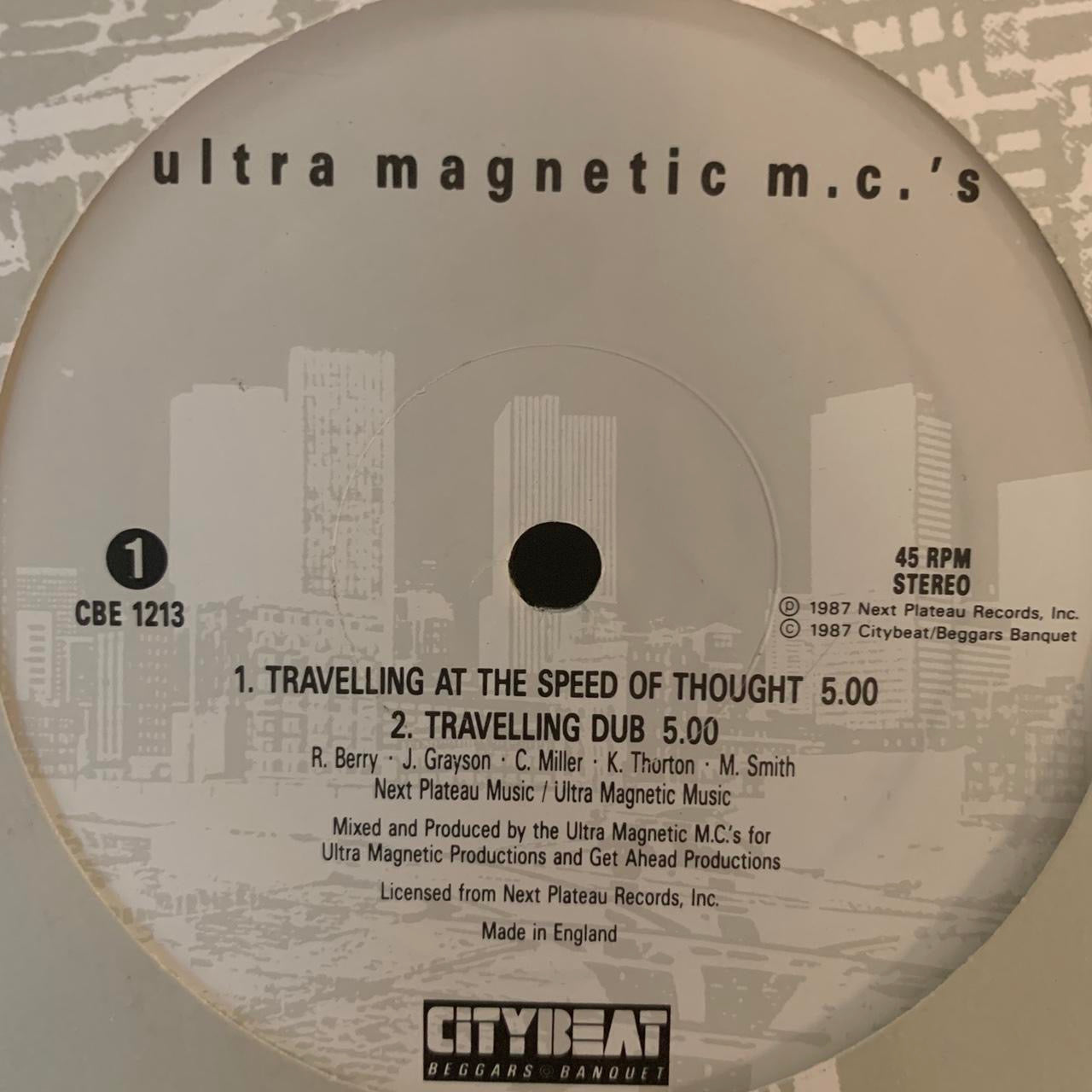 Ultramagnetic MC’s “Travelling At The Speed Of Thought” 4 Track 12inch Vinyl