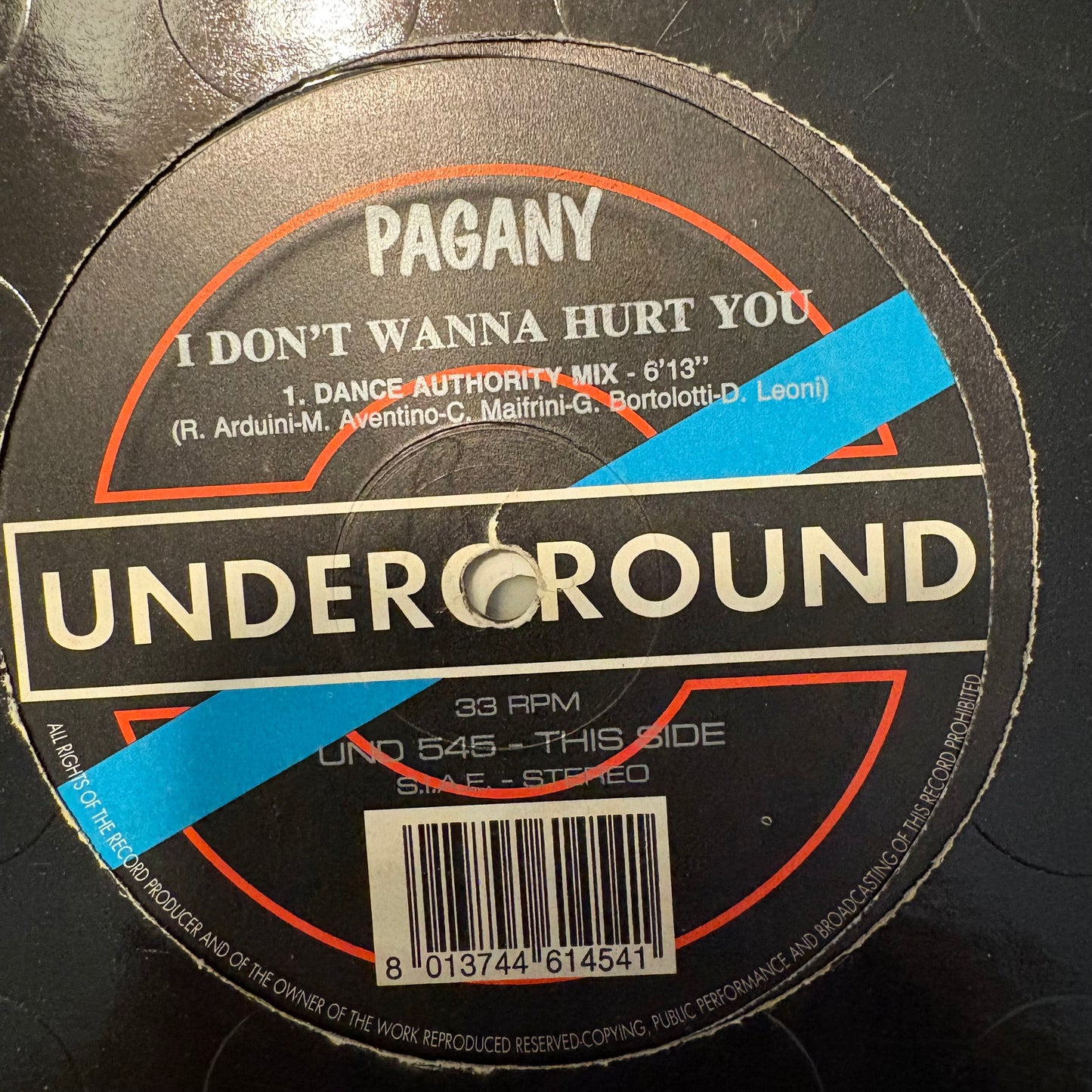 Pagany “Don’t Wanna Hurt You” 4 Version 12inch Vinyl Record on Underground