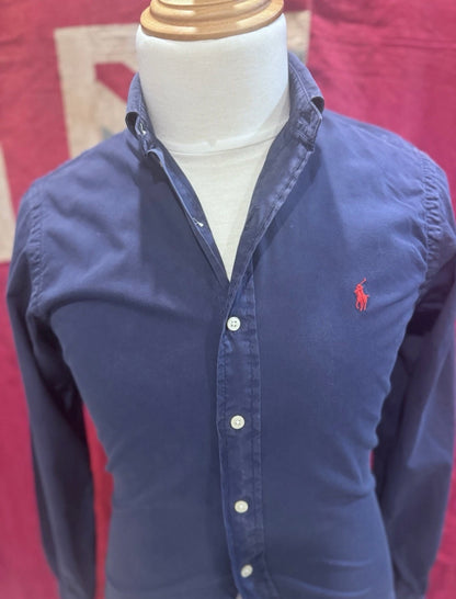 Ralph Lauren 100% Cotton Navy Button Up Shirt Size Small