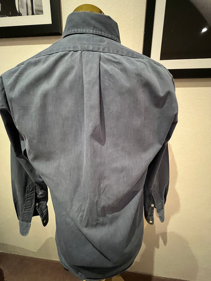 Ralph Lauren 100% Blake Cotton Blue Button Down Collar Shirt Size Medium