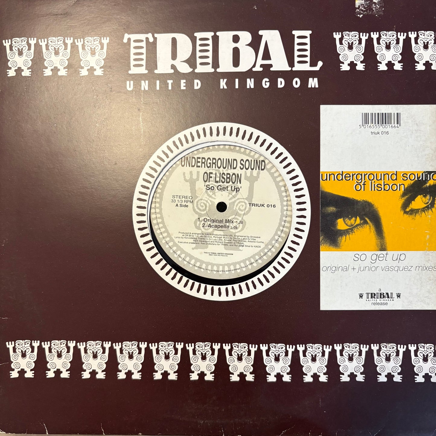 Underground Sound Of Lisbon “So Get Up” 4 Version 12inch Vinyl Record