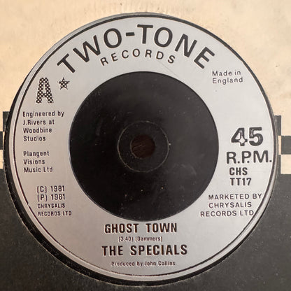 The Specials “Ghost Town” 3 Track 7inch Vinyl 2 Tone Records 1980