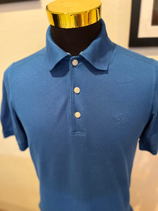 Paul & Shark 100% Cotton Blue Polo Shirt Made in Italy Size XL fits Large to XL Light Pique