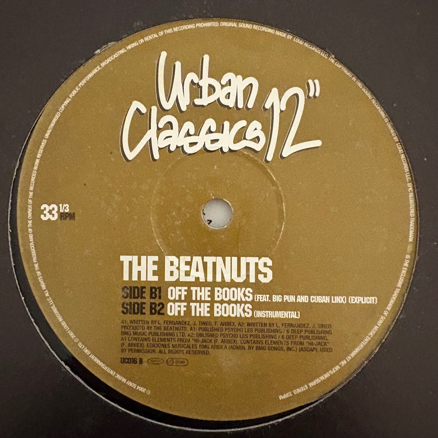 The Beatnuts “Watch Out Now” / “Off The Books” 4 version 12inch vinyl record