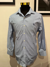 Load image into Gallery viewer, Ralph Lauren 100% Stretch Cotton Slim Fit Blue Check Shirt Size Large