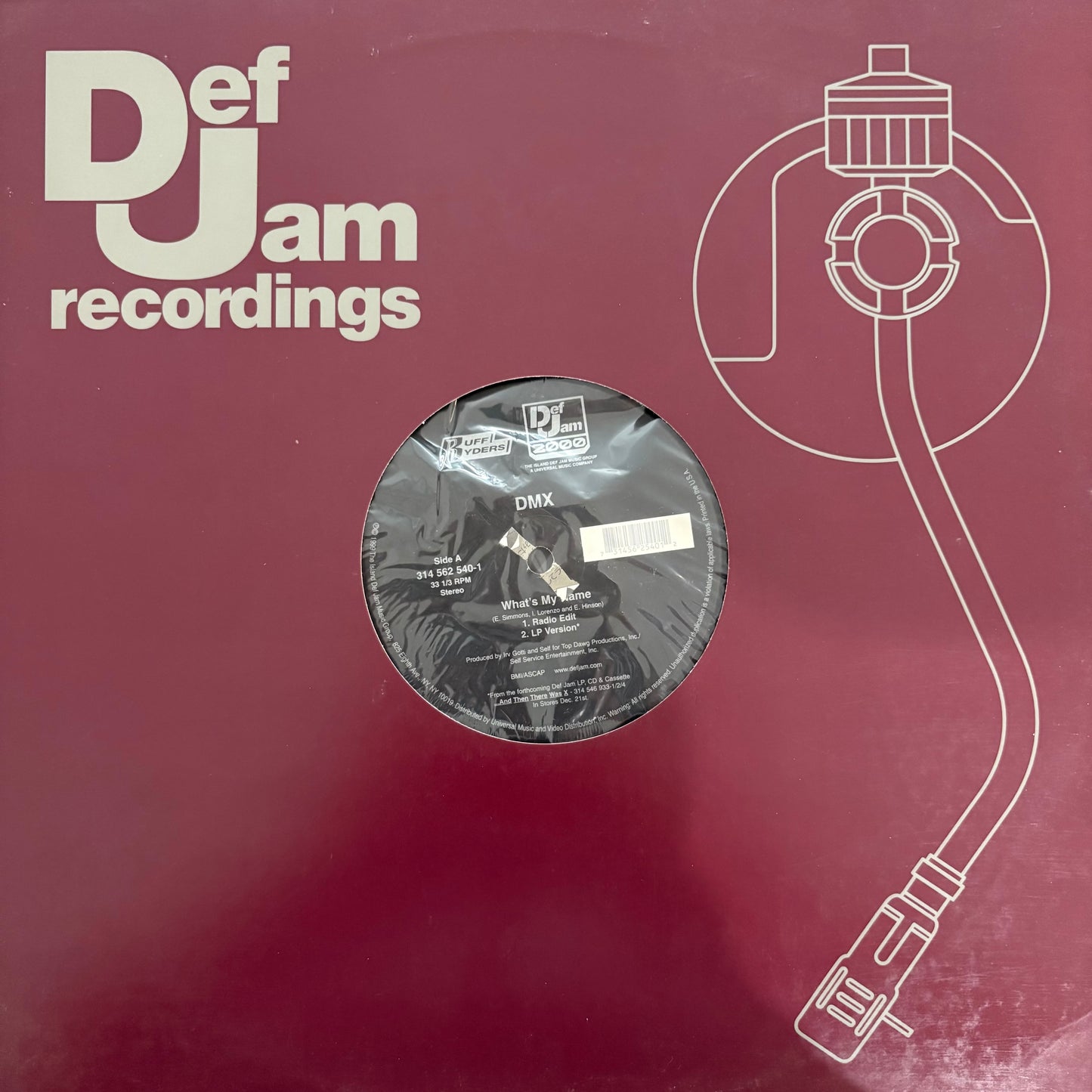 DMX “What’s My Name” 4 Version 12inch vinyl record Def Jam