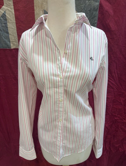 Ralph Lauren Women’s 100% Cotton Striped Button Up Shirt BNWT  Size Medium