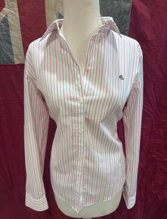 Ralph Lauren Women’s 100% Cotton Striped Button Up Shirt BNWT  Size Medium