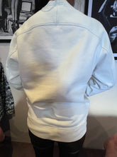 Load image into Gallery viewer, Lacoste Ladies Sweater White Size 6 Raised Chest Logo &amp; Arm Crocodile Badge
