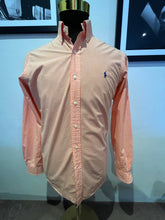Load image into Gallery viewer, Ralph Lauren 100% Cotton Custom Fit Orange Check Shirt Size M