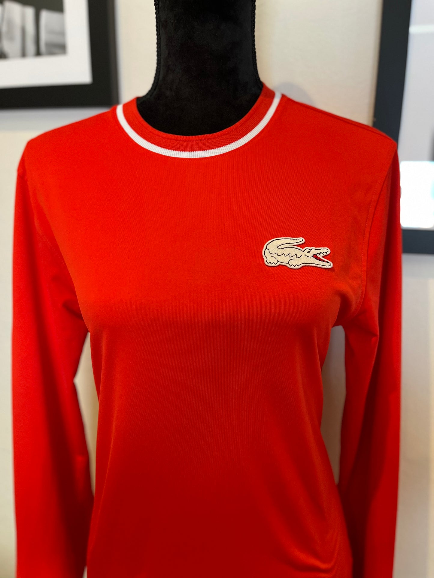 Lacoste Vintage Australian Open Women’s Red Long Sleeve T Size 2 Small
