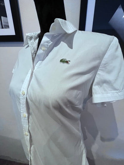 Lacoste Women’s 100% CottonWhite Shirt Slim Fit Size 40