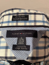 Load image into Gallery viewer, Tommy Hilfiger 100% 2 Ply Fabric Cotton Check Custom Fit Size Large
