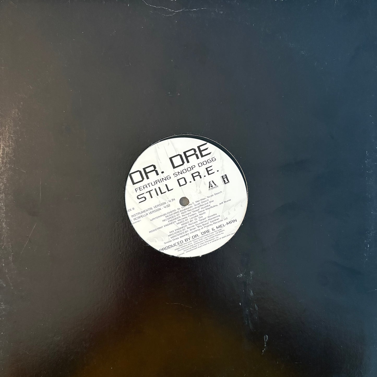 Dr Dre Ft Snoop Dogg “Still Dre” 4 Version 12inch Vinyl Record