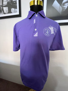 Paul & Shark 100% Cotton Purple Polo Shirt Made in Italy Size XL fits Large to XL