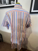 Load image into Gallery viewer, Paul &amp; Shark 100% Cotton Stripe Shirt Size 42 Large Made in Italy Button Down Collar