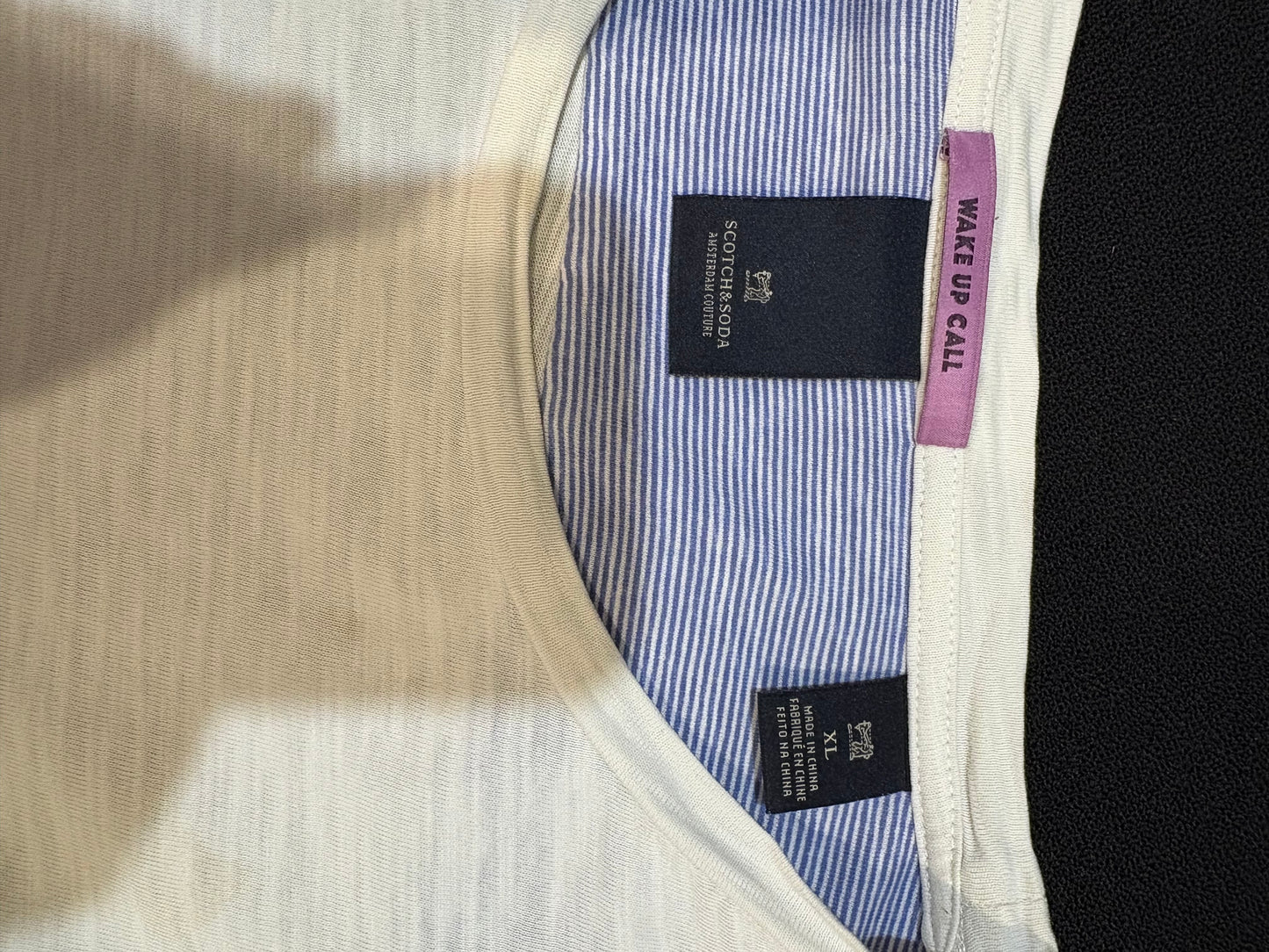 Scotch & Soda 100% Cotton White Chest Logo Tee