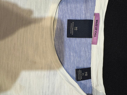Scotch & Soda 100% Cotton White Chest Logo Tee
