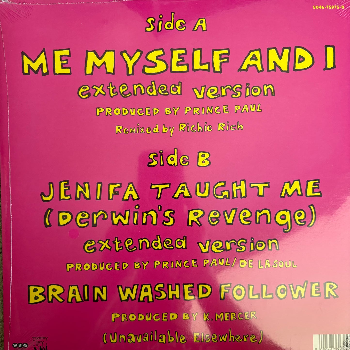 De La Soul “Me Myself And I” 3 Track 12inch Vinyl Still Sealed