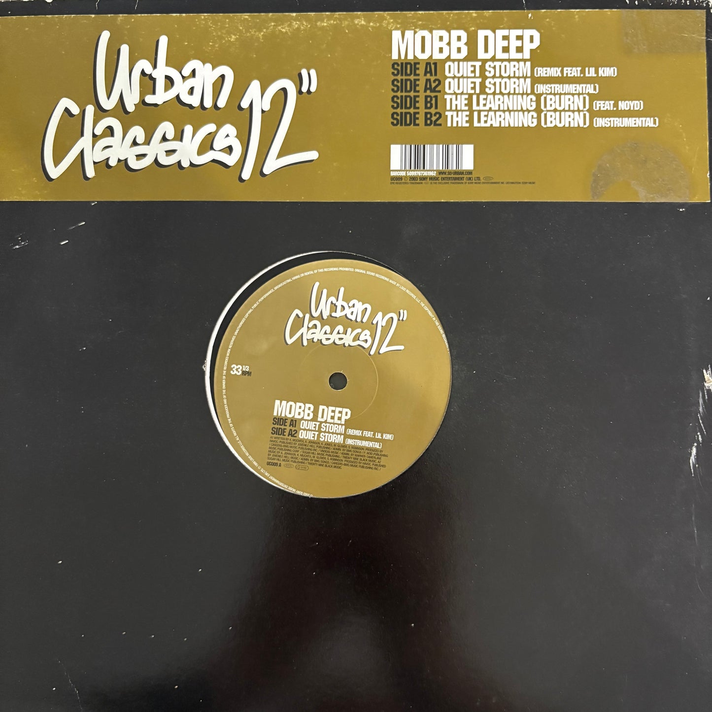 Mobb Deep “Quiet Storm” / “The Learning (Burn)” 4 Version 12inch vinyl
