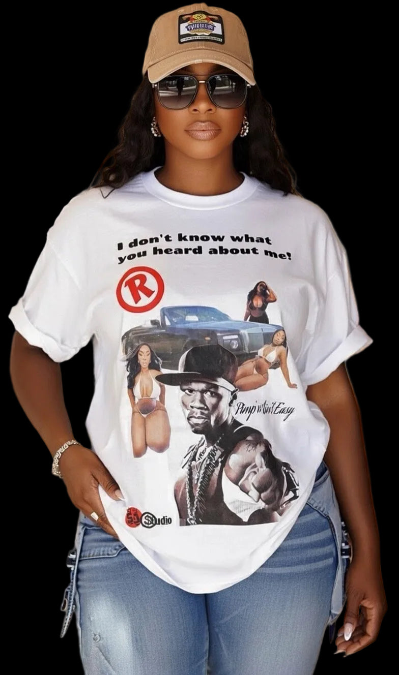 50 Cent “P.I.M.P.” 100% Cotton T Shirt By Street & Juice