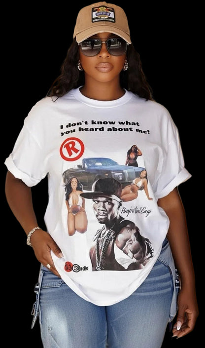 50 Cent “P.I.M.P.” 100% Cotton T Shirt By Street & Juice