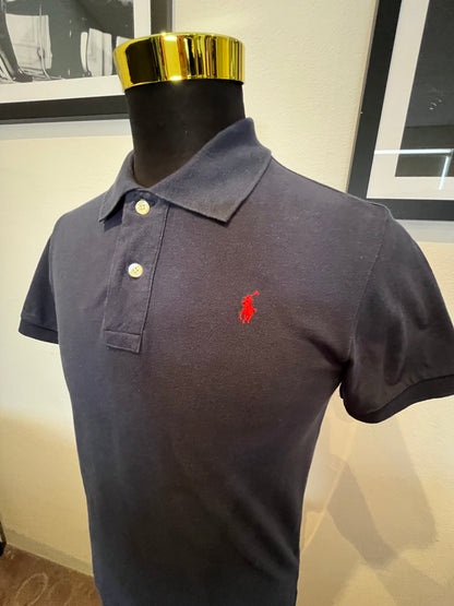 Ralph Lauren 100% Cotton Navy Blue Polo Shirt Size Small