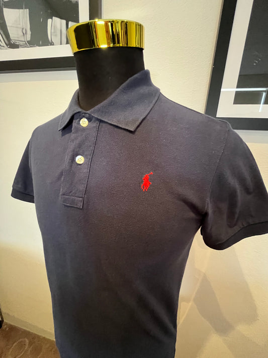 Ralph Lauren 100% Cotton Navy Blue Polo Shirt Size Small