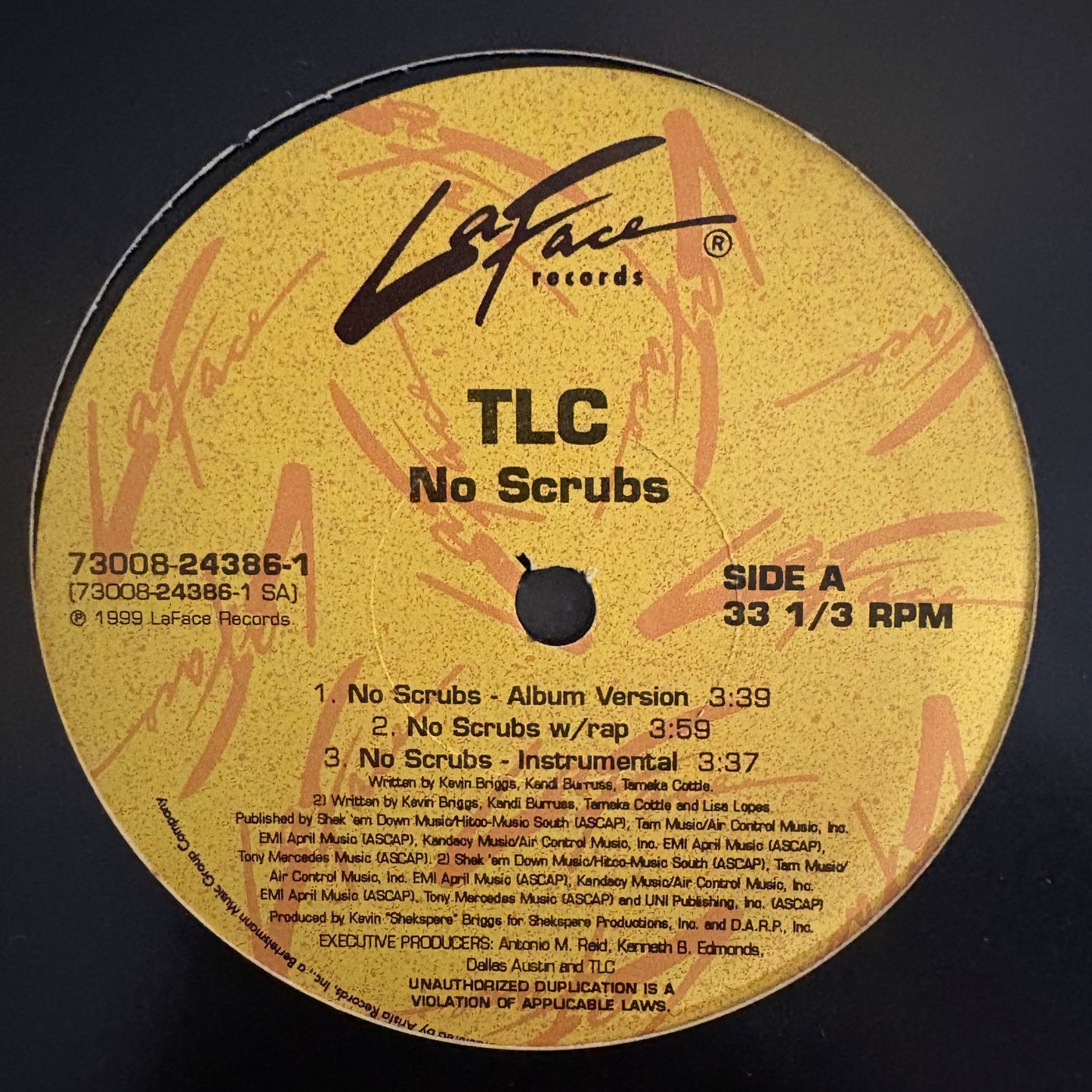 TLC “No Scrubs” 5 Track 12inch Vinyl Record