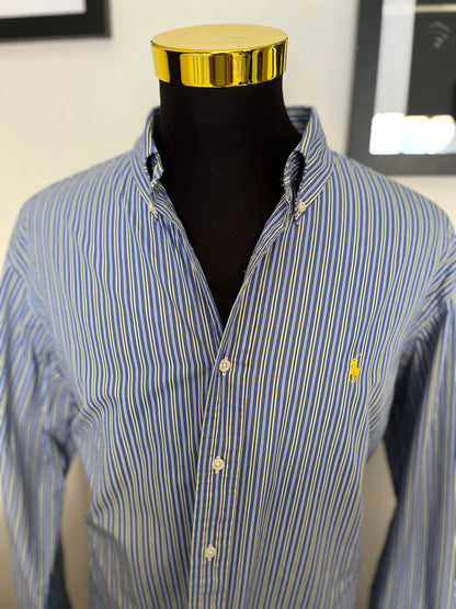 Ralph Lauren 100% Cotton Blue / Yellow Stripe Size XXL