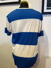 Load image into Gallery viewer, Gucci Block Stripe Logo 100% Cotton Tee Size Large Made In Italy fits Large to XL