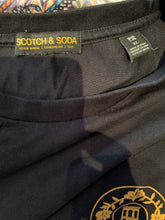 Load image into Gallery viewer, Scotch &amp; Soda Cotton Blend Black Logo Print Tee Size XL