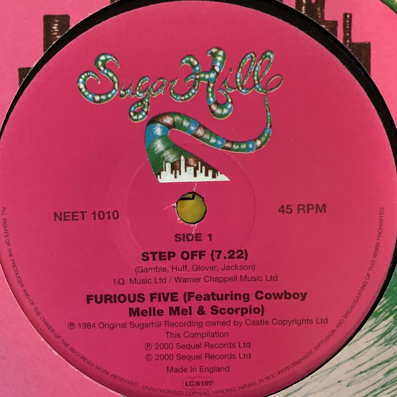 Furious Five Feat Melle Mel “Step Off” 2 Track 12inch Vinyl Record Sugar Hill Records