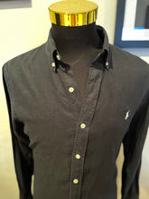 Load image into Gallery viewer, Ralph Lauren 100% Cotton Linen Black Slim Fit Shirt Size Large