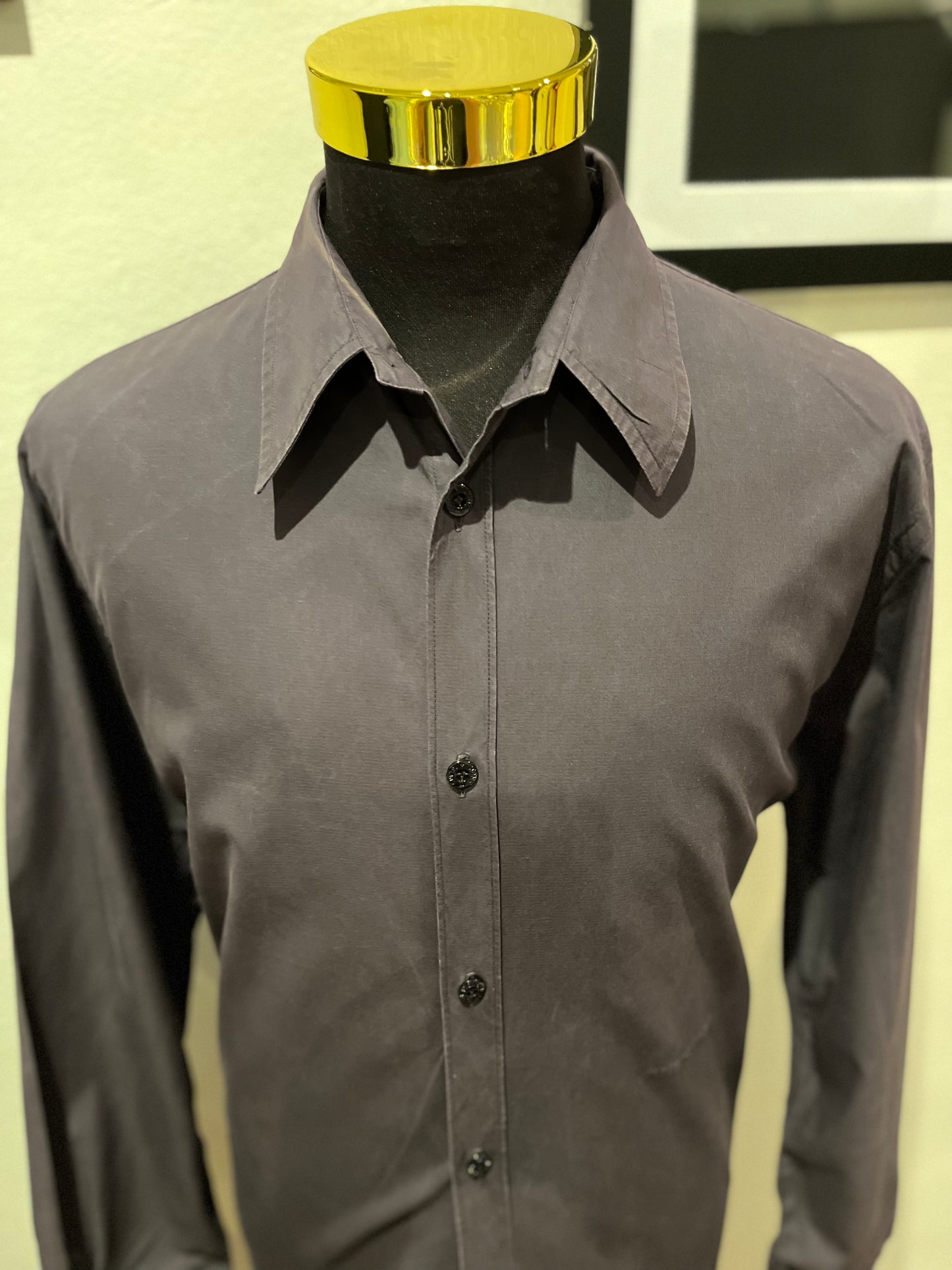 Stone Island 100% Cotton Deep Purple Vintage Shirt Size XL Made in Italy