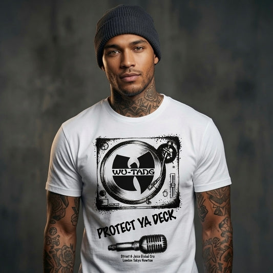 Street & Juice ‘Protect Ya Deck’ 100% White Cotton Graphic Tee